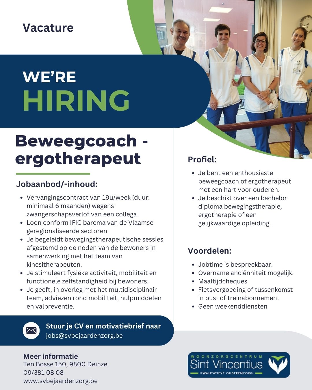 vacature kine mei 2026 aangepast
