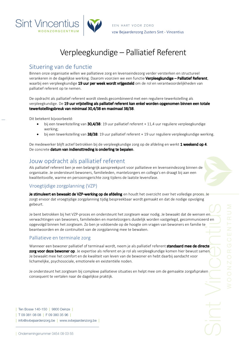 verpleegkundige palliatief referent deel 1